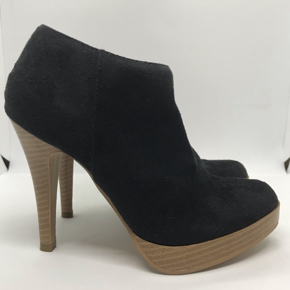 Shiek Black High Heels Platform Ankle Booties
